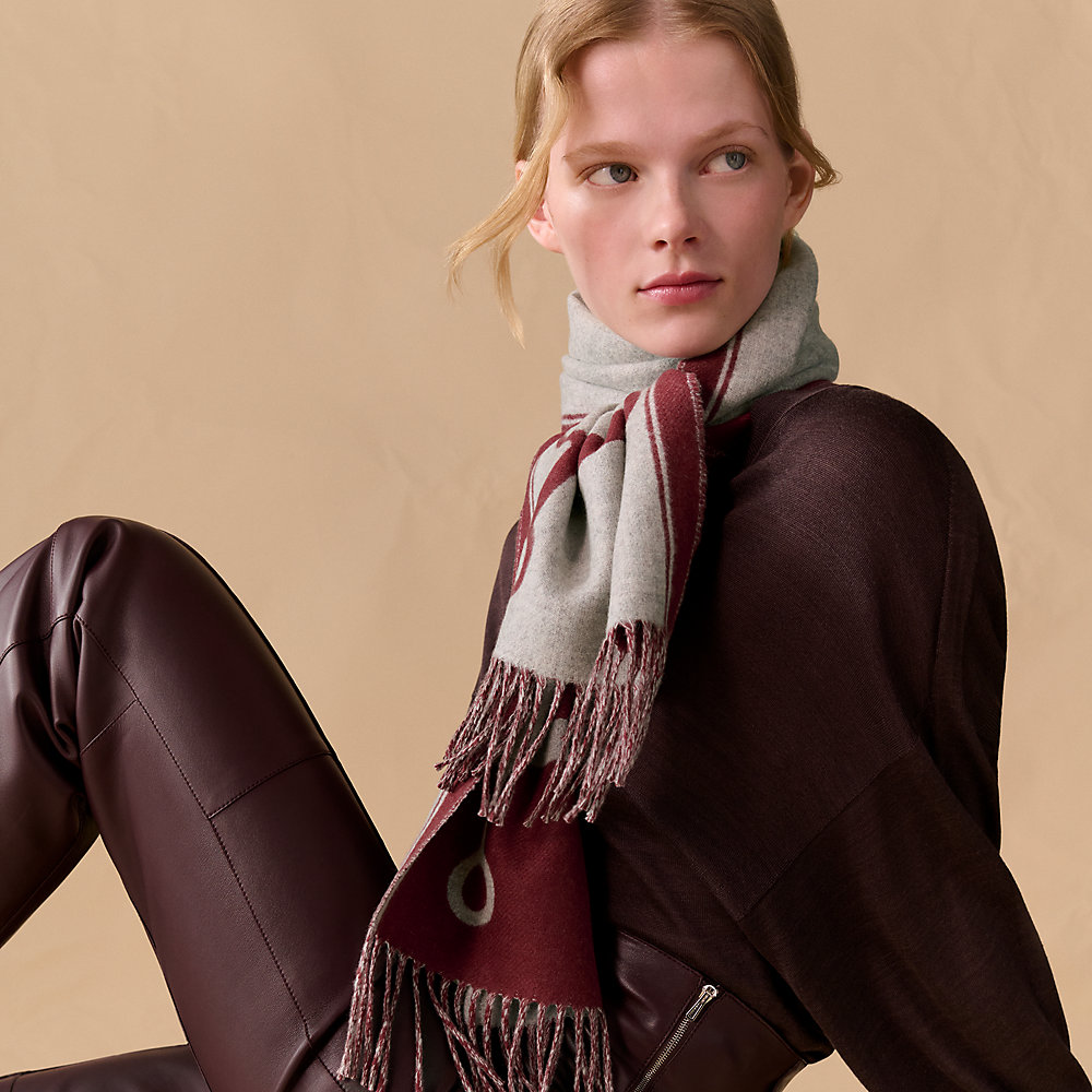 Casaque Mors scarf - Grey | Hermès USA